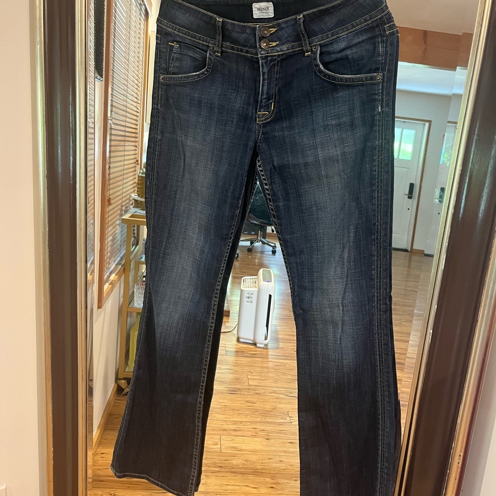 Hudson Jeans Blue Flare Wide Leg Denim
